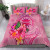 Nauru Polynesian Bedding Set - Floral With Seal Pink 1
