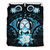 Vanuatu Duvet Cover Set - Turtle Tiki Face &Turquoise Hibiscus 2
