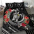 [Custom Personalised] Chuuk Bedding Set - Humpback Whale With Tropical Flowers (Blue) 6