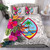 Guam Bedding Set - Hibiscus Polynesian Pattern White Version 1