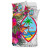 Guam Bedding Set - Hibiscus Polynesian Pattern White Version 2