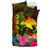 Papua New Guinea Polynesian Bedding Set - Hibiscus And Banana Leaves 2