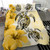 Fiji Bedding Set - Humpback Whale With Tropical Flowers (Yellow) 6