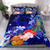 Yap Bedding Set - Humpback Whale With Tropical Flowers (Blue) 1