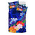 Yap Bedding Set - Humpback Whale With Tropical Flowers (Blue) 2