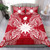 Polynesian Bedding Set - Nauru Duvet Cover Set Map Red White 1