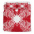 Polynesian Bedding Set - Nauru Duvet Cover Set Map Red White 3