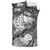 Tahiti Bedding Set - Humpback Whale With Tropical Flowers (White) 2
