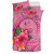 New Caledonia Polynesian Custom Personalised Bedding Set - Floral With Seal Pink 3