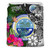 Federated States Of Micronesia Bedding Set - Turtle Plumeria Banana Leaf 3