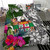 Fiji Custom Personalised Bedding Set White - Turtle Plumeria Banana Leaf Crest 3