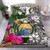 Nauru Custom Personalised Bedding Set White - Turle Plumeria Banana Leaf Crest 1