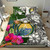 Nauru Custom Personalised Bedding Set White - Turle Plumeria Banana Leaf Crest 2
