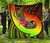 Pohnpei Premium Quilt - Polynesian Hook And Hibiscus (Raggae) 2