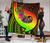 Pohnpei Premium Quilt - Polynesian Hook And Hibiscus (Raggae) 3