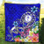 Kosrae Premium Quilt - Turtle Plumeria (Blue) 4