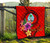 Guam Polynesian Custom Personalised Premium Quilt - Floral With Seal Red 9