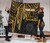 Tahiti Personalised Premium Quilt - Tahiti Seal In Heartbeat Patterns Style (Gold) 3