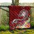 Fiji Premium Quilt  - Turtle Plumeria (Red) 3