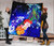 Tahiti Custom Personalised Premium Quilt - Humpback Whale with Tropical Flowers (Blue) 2