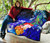 Tahiti Custom Personalised Premium Quilt - Humpback Whale with Tropical Flowers (Blue) 7