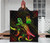 New Caledonia Polynesian Premium Quilt - Turtle With Blooming Hibiscus Reggae 4