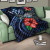 Kosrae Polynesian Premium Quilt - Blue Turtle Hibiscus 10