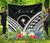 Chuuk Premium Quilt - Chuuk Coat of Arms & Polynesian Tropical Flowers White 1