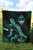 Guam Polynesian Premium Quilt - Turtle With Blooming Hibiscus Turquoise 5
