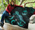 Guam Polynesian Premium Quilt - Turtle With Blooming Hibiscus Turquoise 8