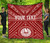 Tahiti Personalised Premium Quilt - Tahiti Seal In Polynesian Tattoo Style (Red) 6