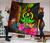 Vanuatu Polynesian Personalised Premium Quilt -  Hibiscus and Banana Leaves 3