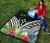 Kosrae Premium Quilt - Kosrae Coat of Arms & Polynesian Tropical Flowers White 6