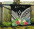Kosrae Premium Quilt - Kosrae Coat of Arms & Polynesian Tropical Flowers White 8