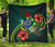 Cook Islands Polynesian Premium Quilt - Green Turtle Hibiscus 1