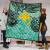 Papua New Guinea Premium Quilt - Vintage Floral Pattern Green Color 2