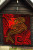 Polynesian Wallis and Futuna  Premium Quilt - Red Shark Polynesian Tattoo 5