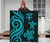 Fiji Polynesian Premium Quilt - Turquoise Tentacle Turtle 3