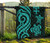 Fiji Polynesian Premium Quilt - Turquoise Tentacle Turtle 8