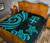 Fiji Polynesian Premium Quilt - Turquoise Tentacle Turtle 10
