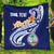 Guam Personalised Premium Quilt - Guam Seal Polynesian Patterns Plumeria (Blue) 2