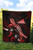 Tokelau Polynesian Premium Quilt - Turtle With Blooming Hibiscus Red 5