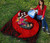 Kosrae Premium Quilt - Polynesian Hook And Hibiscus (Red) 6