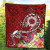 CNMI Premium Quilt  - Turtle Plumeria (Red) 10
