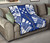 Gambier Islands Premium Quilt - Gambier Islands Flag Polynesian White Tattoo (Blue) 9
