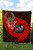 Pohnpei Premium Quilt - Polynesian Hook And Hibiscus (Red) 4