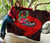 Pohnpei Premium Quilt - Polynesian Hook And Hibiscus (Red) 7