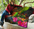 Fiji Polynesian Premium Quilt -  Hibiscus and Banana Leaves 8