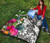 Kosrae Premium Quilt White - Turtle Plumeria Banana Leaf 6