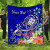 Fiji Custom Personalised Premium Quilt - Turtle Plumeria (Blue) 1